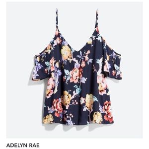 Adelyn Rae Makaila Cold Shoulder Blouse (Stitchfix)